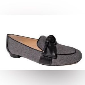 Alex Marie Aldelyn Leather and Felt Wool Bow Comfort Loafers